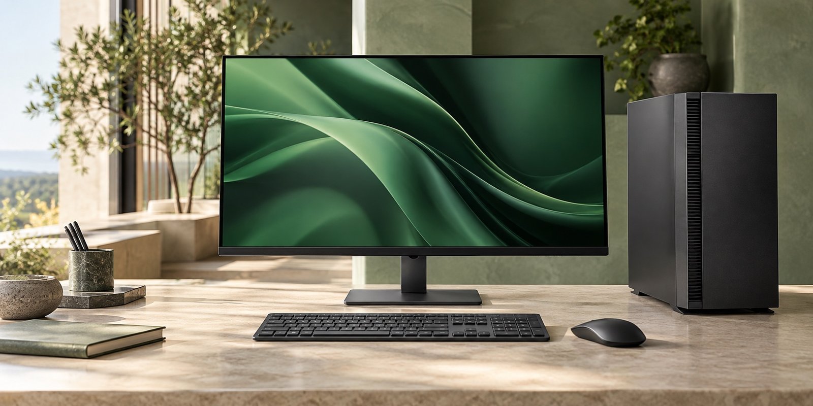 AI-created workspace category illustration